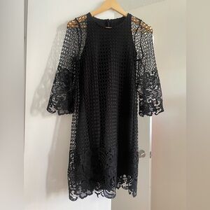 Zara Black Lace Dress Size S
